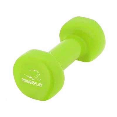 Гантель PowerPlay вінілові 4125 Achilles 2 х 3 кг Зелені (PP_4125_3kg_2in) | Зображення 3