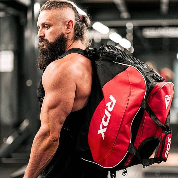 Спортивная сумка RDX R1 Duffel Bag with Backpack Straps Black/Red | Зображення 8