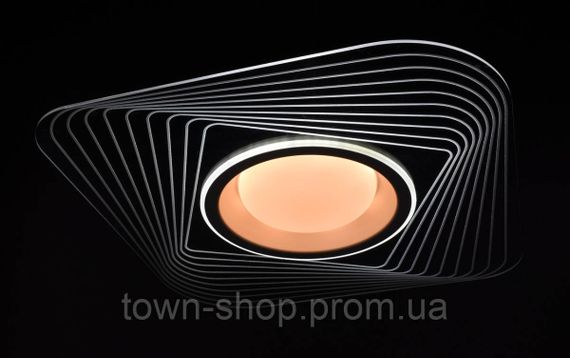 Люстра потолочная LED с пультом 1710/500 Черный 7х49х49 см. | Зображення 2