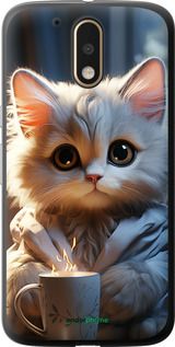 Чохол на Motorola MOTO G4 PLUS Білий кіт "5646t-953-2448"