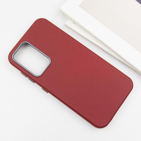 Шкіряний чохол Leather Case Metal Buttons для Samsung Galaxy S24+ / S25+ Red | Зображення 2