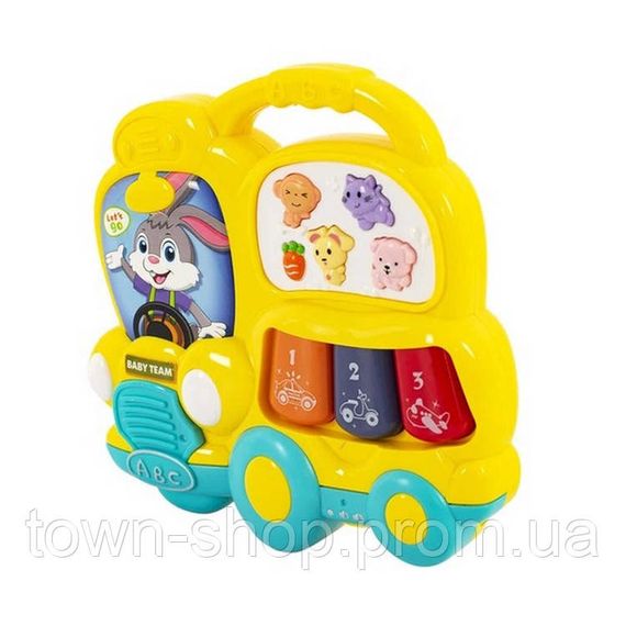 Детская музыкальная игрушка "Веселый автобус" 8633(Yellow) | Зображення 1