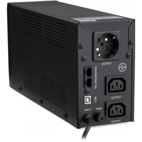 Пристрій безперебійного живлення Vinga LED 650VA metal case with USB (VPE-650PRMU) | Зображення 2