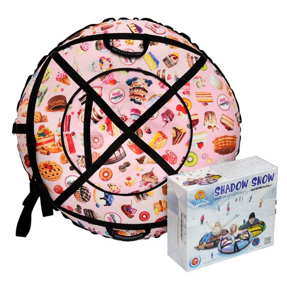 Надувні тюбінги від виробника 100 см "Кексіки" (Оксфорд, ПВХ)ватрушка надувна