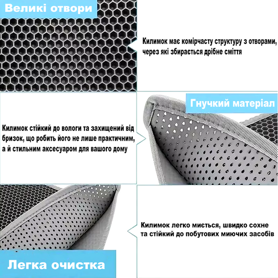 Коврик для кошачьего туалета серый 30х30см. Эва коврик под кошачий туалет | Зображення 6