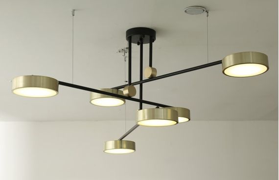Люстра лофт светодиодная 42W NW BK/G (BL-939С/6) | Зображення 9