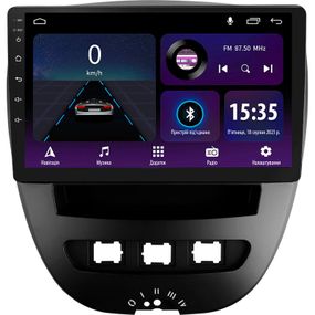 Штатна магнітола Sigma E9232 2+32 Gb Peugeot 107 Toyota Aygo 2005-2014 9"