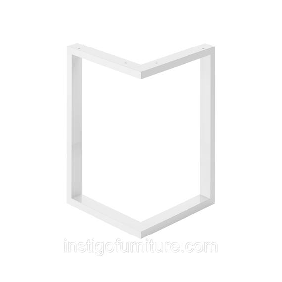 Опора ніжка для журнального столу з металу 424×240mm, H=450mm (профільна труба: 40x20mm) Білий | Зображення 3