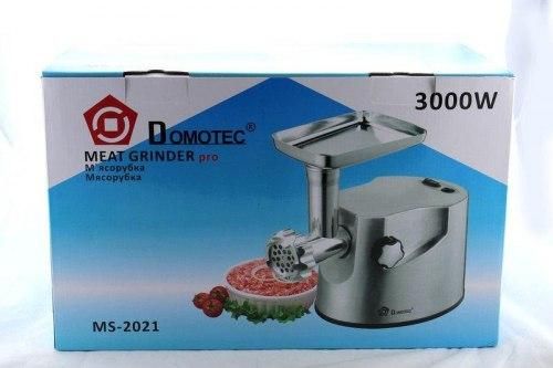 Электрическая мясорубка для мяса с насадками Domotec 2021 обычная бытовая электромясорубка для дома | Зображення 2