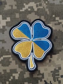 Шеврон Цветок сине желтый