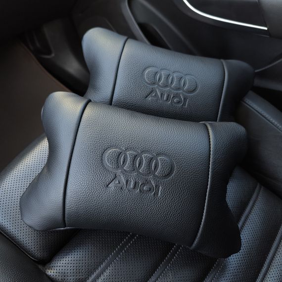 Подарок подушка дорожная Audi Ауді, Дорожная подушка в автомобиль, CV-973 Подарок автолюбителю | Зображення 1