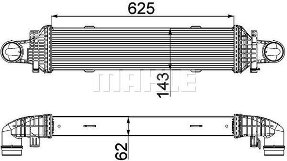 Радіатор Інтеркулера Mercedes W203 W204 W212 A207 C207 2045000200 A2045000200 | Зображення 1