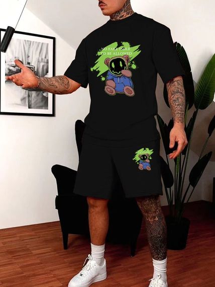 Комплект футболка та шорти ДТФ (петля оверсайз)