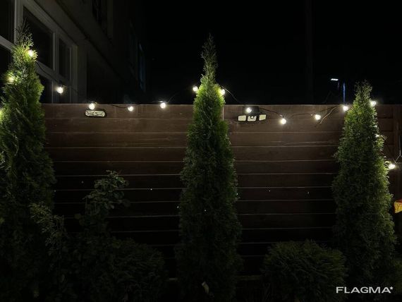 Уличная Гирлянда Ретро + 50 LED лампочек G40 в Комплекте 15 метров + 3 лампочки в Подарок | Зображення 1