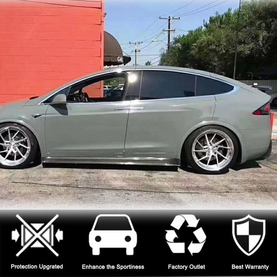 Накладки на пороги (2015-2021, Карбон) для Tesla Model X 2015- рр | Зображення 2