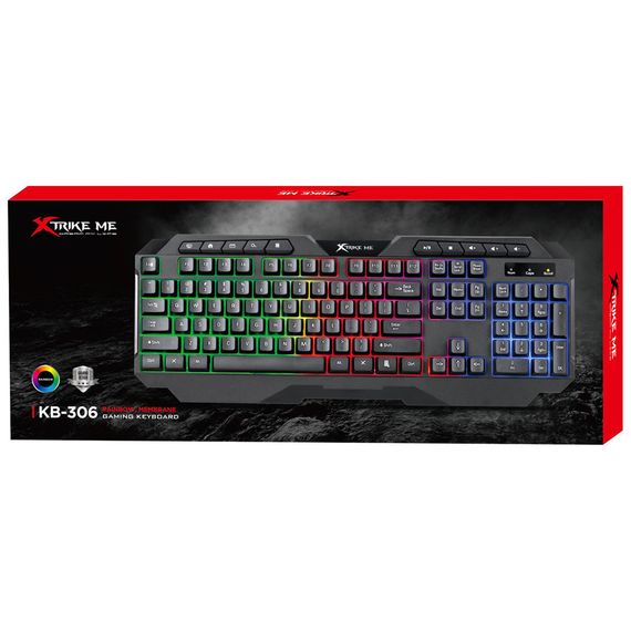 Клавіатура Xtrike ME KB-306 LED USB UA Black (KB-306UA) | Зображення 6