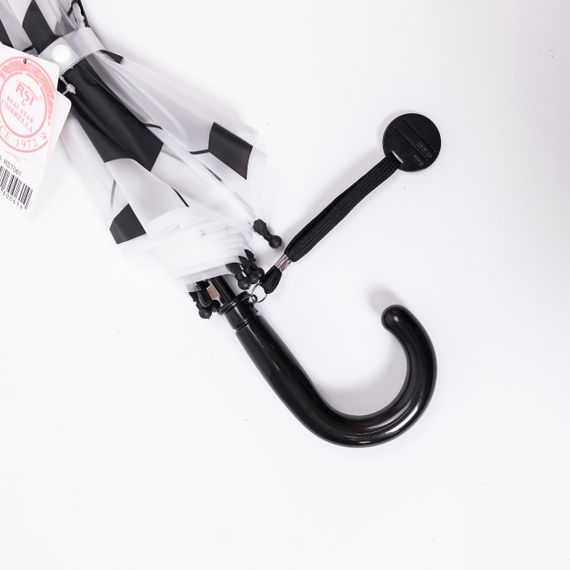 Класична дитяча парасолька-тростина напівавтомат з поліестеру 8 спиць діаметр 82 см Чорна HP-23-9B | Зображення 4