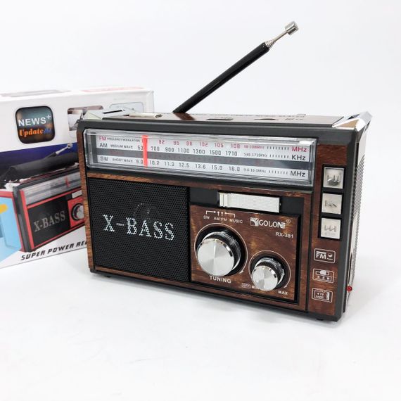 Fm аккумуляторный радио приемник в ретро стиле Golon, Радиоприемник проигрыватель, Ретрорадио DM-16 | Зображення 3