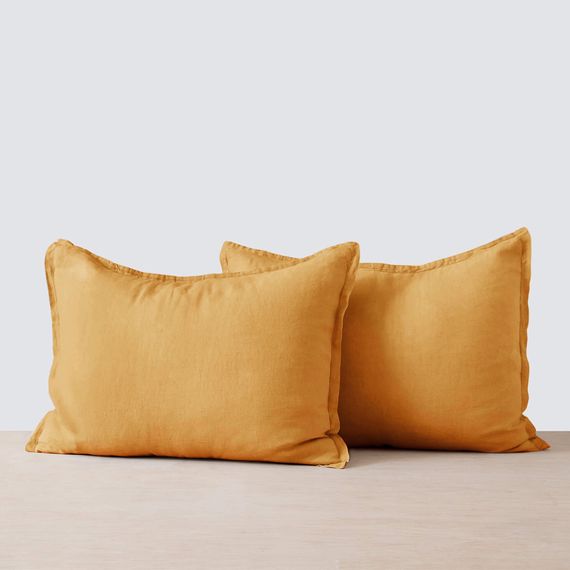 Комплект постельного белья SoundSleep Muse mustard Stonewash лен Евро King 230х220 см горчичный (93254434) | Зображення 2