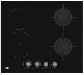 Варильна поверхня Beko комбінована (2 газ + 2 склокерам) HILM64222S