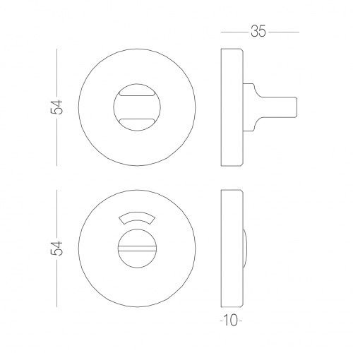 Накладка MBM під WC з індикатором T11i Нержавіюча сталь