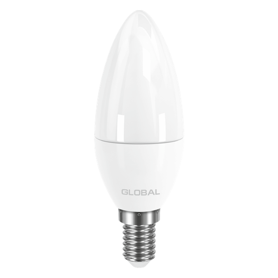 LED лампа GLOBAL C37 CL-F 5W мягкий свет 220V E27 AP (1-GBL-131) (NEW) | Зображення 1