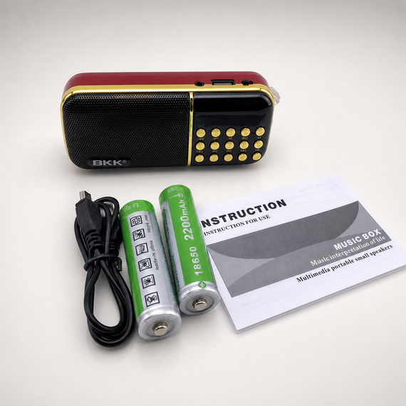 Портативний радіоприймач B851SS з FM-тюнером, LED-дисплеєм, microSD, USB і роз'ємом для навушників | Зображення 3