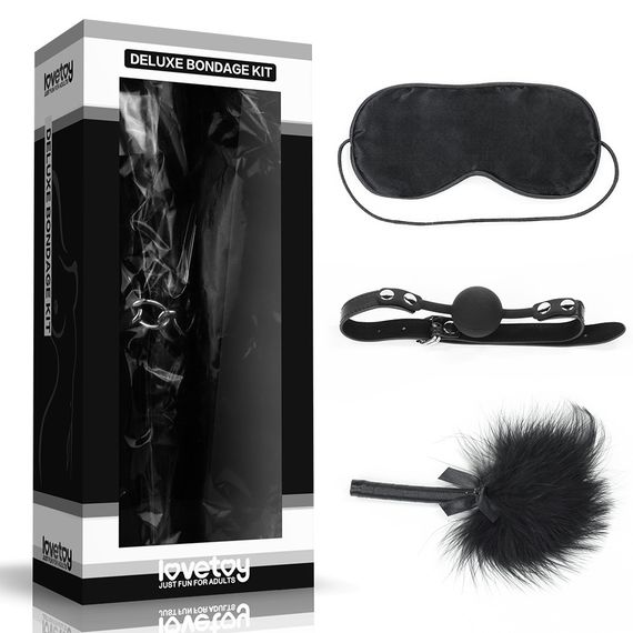 Набор БДСМ - Deluxe Bondage Kit (маска, кляп, перышко) Sex Aura