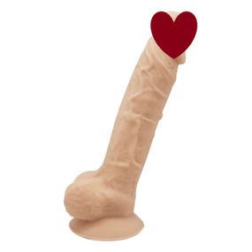 Фаллоимитатор SilexD Tomas Flesh (MODEL 1 size 9in), двухслойный, силикон+Silexpan, диаметр 4,9см Sex Aura