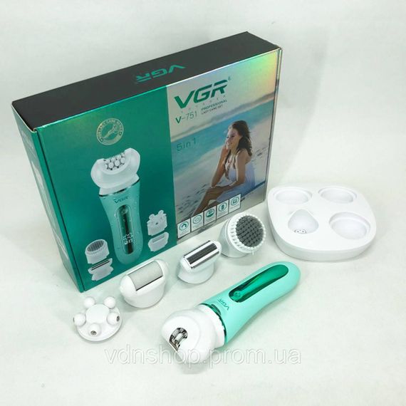 Электробритва депилятор VGR, Эпилятор электроэпилятор, Электроприбор для чистки пяток BC-84 | Зображення 4