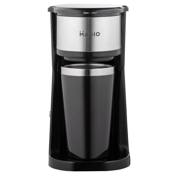 Кавоварка Magio MG-449 з термостаканом, Кавоварка для дому, Кавомашина домашня | Зображення 4