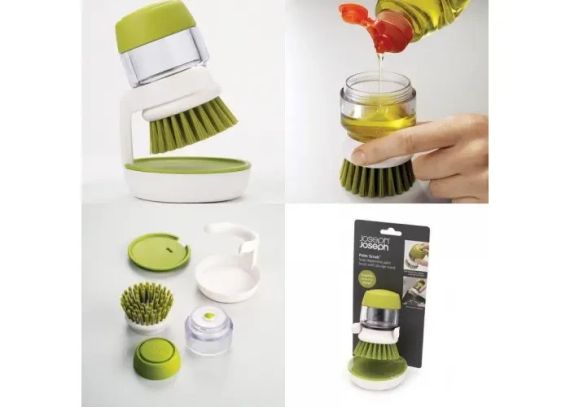 Щетка для мытья посуды с дозатором для моющего средства Soap Brush | Зображення 4