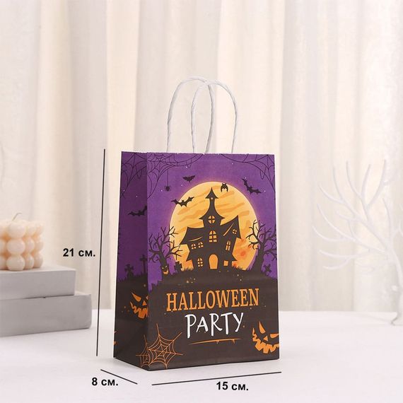 Паперовий пакет Halloween Babydoll 21х15х8 см. Фіолетовий 433-3 | Зображення 2