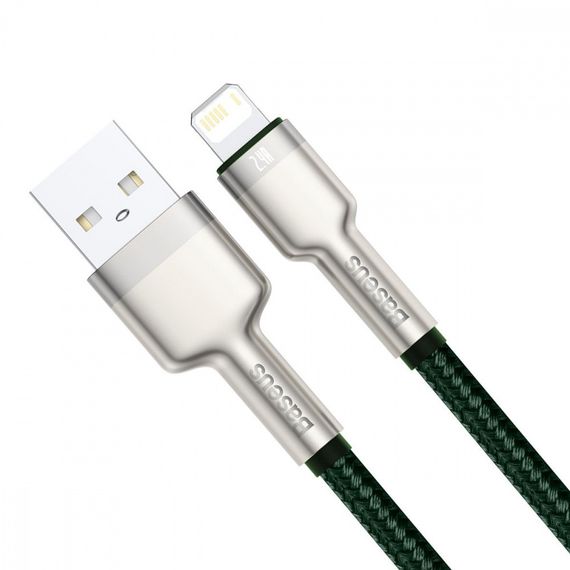 Кабель Baseus Cafule Metal Lightning 2.4A (1m) white | Зображення 4