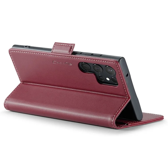 Кожаный чехол-книжка Retro Case для Samsung Galaxy S23 Ultra цвет Красный | Зображення 3