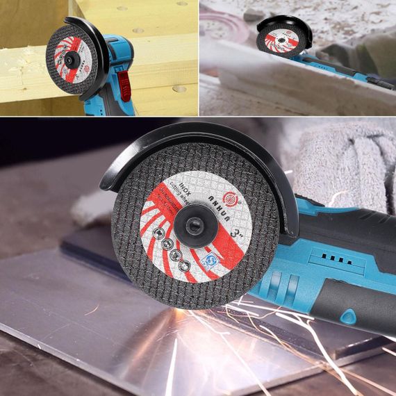 Акумуляторна болгарка у валізі (2 акумулятори 12V, 2 диска), W-153-7 / Кутова шліфувальна машина / Міні електроболгарка бездротова | Зображення 5