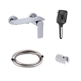 Акційний набір Qtap: Змішувач для душу Slavonice QTSLA266CRM45907+Лейка Rucni QTRUC125CRM45954+Шланг Hadice