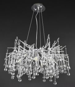 Люстра підвісна кришталева 27238 Хром 45-190х80х80 см.