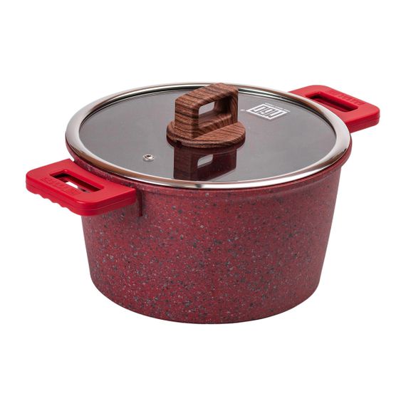 Алюмінієва каструля об'ємом 5,3 л з кришкою Ø 24 см з антипригарним покриттям MGC HP-4-446R | Зображення 3