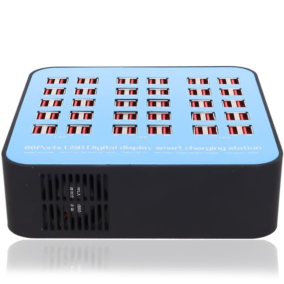 Мультизарядний пристрій на 60 USB портів Addap WLX-860, док-станція, 300W, blue | Зображення 3