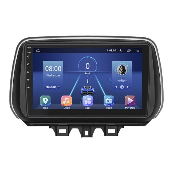Штатная магнитола Lesko для Hyundai Tucson III Рестайлинг 2018-2021г 10" 2/32Gb 4G Wi-Fi GPS Top Хюндай Туксон | Зображення 1