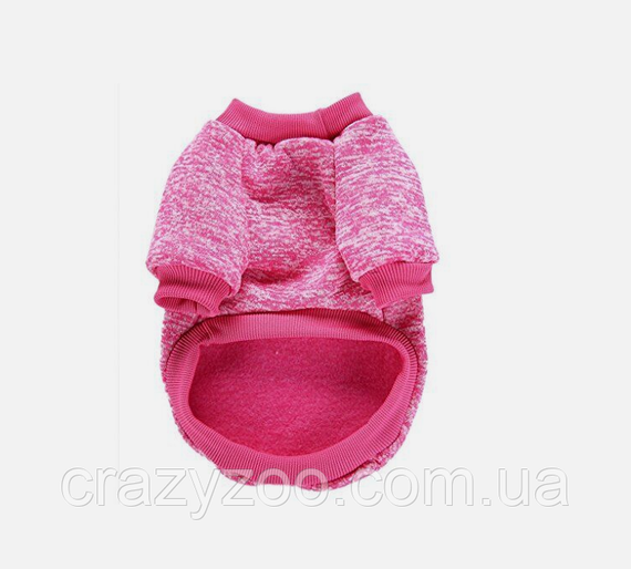Кофта для собак та котів EcoToys Bright Pink M ряба яскраво-рожева A: 30 см B: 37 см C: 24 см 7100 | Зображення 1