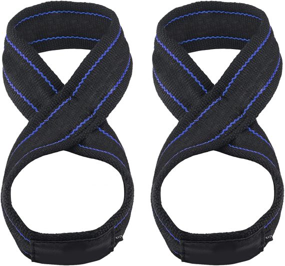 Лямки для тяги (вісмірка) Power System PS-3405 Figure 8 Black/Blue S/M | Зображення 3