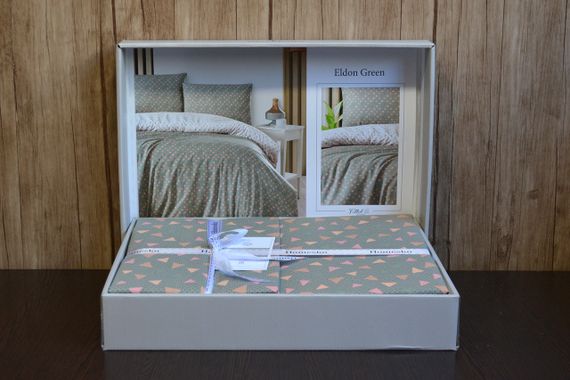 Постельное белье First Choice Homesko Ranforce семейный 160 х 220 см Eldon Green | Зображення 3