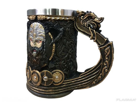 Кружка Чашка Бокал Игра Престолов Драккар Викинг Танкард Stark Targaryen 3D Пивная... | Зображення 2