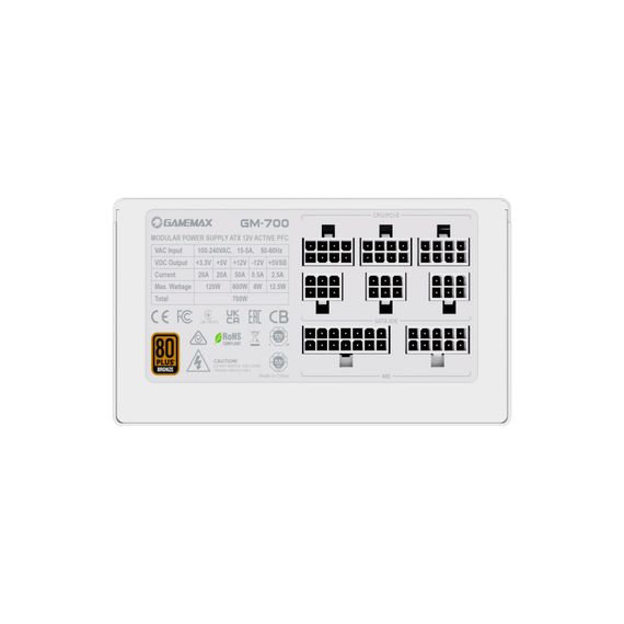 Блок живлення Gamemax 700W (GM-700 Modular white) | Зображення 7