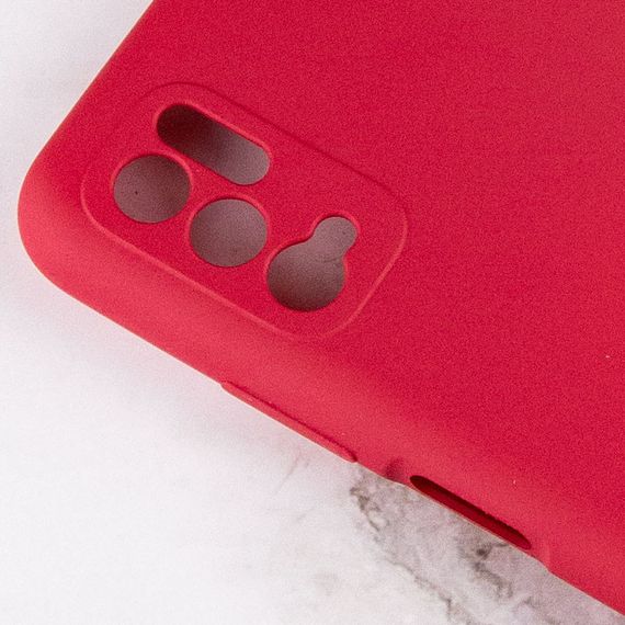 Чехол Silicone Cover Full Camera (AA) для Xiaomi Redmi Note 10 5G / Poco M3 Pro Full camera, Червоний/Rose Red | Зображення 4