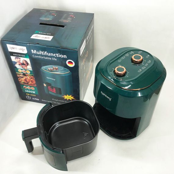 Фритюрница бытовая без масла Rainberg RB-2242 на 6 л 3800 Вт, Аэрофритюрница электрическая для дома BI-43 | Зображення 8