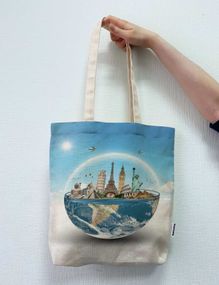 Екосумка шопер 4Profi Journey двунитка (хлопок) біла 24973