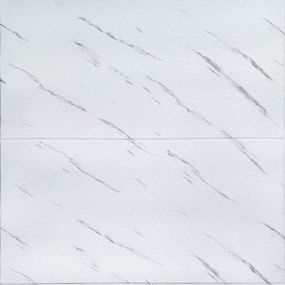 Самоклеюча 3D панель 700х700х4мм Біла мармурова плитка (364) SW-00001142